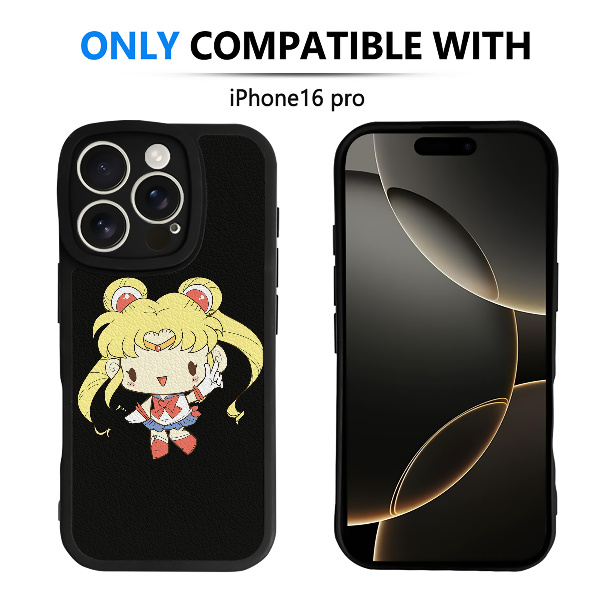 （画像用） 美少女戦士セーラームーン 月野 うさぎ つきの うさぎ Sailor Moon Tsukino Usagi 【iPhone 16シリーズ対応】シリコンスマホケース（レザー調） 材質：シリコン